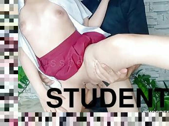 Pinay college student agrees to be fucked by her teacher to pass the exam