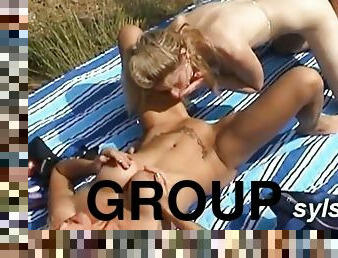 public, amateur, gangbang, française, sexe-de-groupe, bukkake