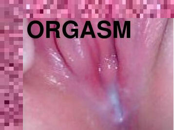 clitóris, masturbação, orgasmo, cona-pussy, esguincho, dedos, excitante, fudendo, perfeito, molhado