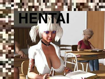 Hentai black teacher plays with a student in the dungeon