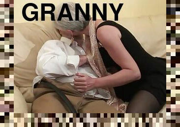 Libertine granny wants hot cum for her porn casting