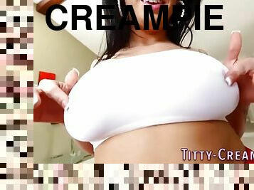 TITTY CREAMPIES - Naughty slut sucks cock pov Kevin Moore, Alexa Aimes