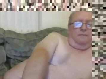 Grandpa cum on cam