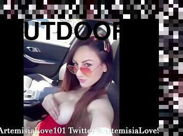 payudara-besar, di-tempat-terbuka, umum, jenis-pornografi-milf, mobil, teransang, italia, payudara, berkedip