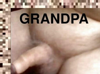 Grandpa cum on cam