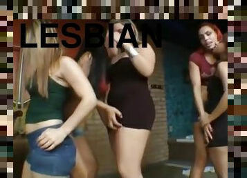 lésbicas, latina, sexo-em-grupo, beijando