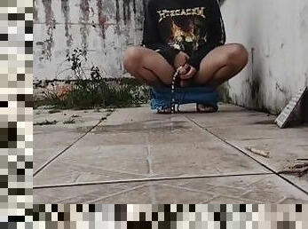 banhos, pai, grande, masturbação, velho, mijando, tiro-ao-alvo, pénis-grande, hardcore, gay