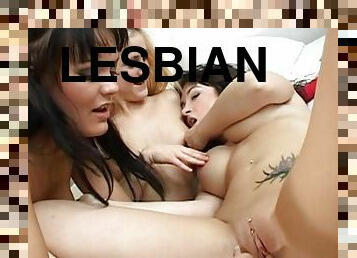 Insolent girls in top lesbian trio