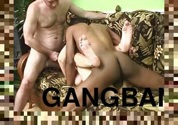 Interracial gangbang with a horny grandma Part 3