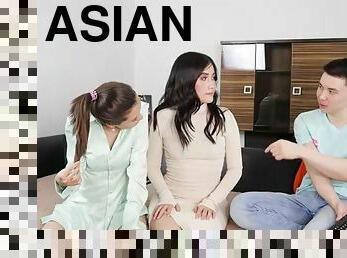 Two Asian sluts have fun on webcam