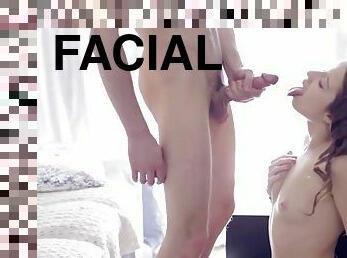 Ass pegged teen facial