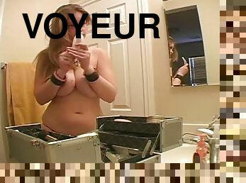 gros-nichons, cam, belle-femme-ronde, voyeur, baisers, sexe-habillé