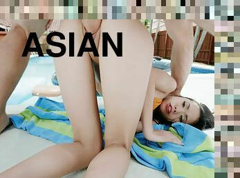 asiatique, en-plein-air, chatte-pussy, babes, fellation, ejaculation-sur-le-corps, énorme-bite, interracial, hardcore, pornstar