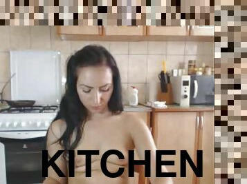Fingering in the kitchen - add her on snapcht: rubysuce