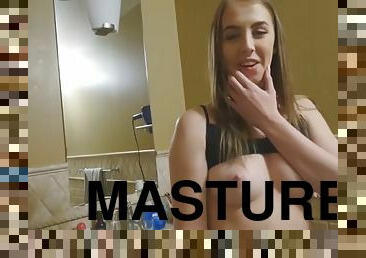 Smoking hot stepsis chloe fingers in the bathroom