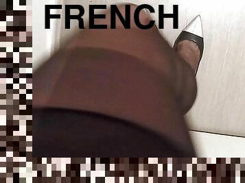 fransk, strømper-stockings, undertøy, nylon, høye-heler