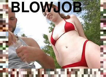 utendørs, pussy, anal, babes, blowjob, hardcore, rødhåret, bikini, barbert, båt