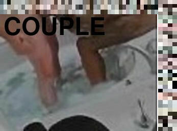 Fucking her in the hot tub