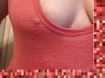 Hard nipples with see through top…