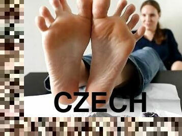 pieds, parfait, fétiche, tchèque, orteils