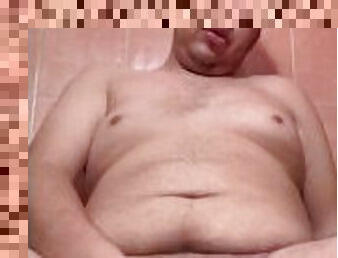 masturbación, amateur, gay, regordeta-chubby, a-solas, oso