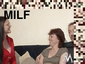 milf, sex-in-trei, bruneta