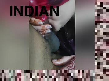 Indian Girlfriend Giving Blowjob