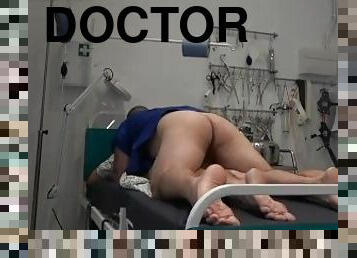 Doctor fucks patient raw and cums in his asshole.