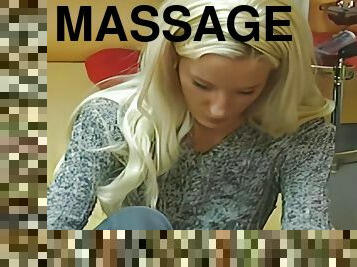 naked blondes put thick dildos in their pussies
