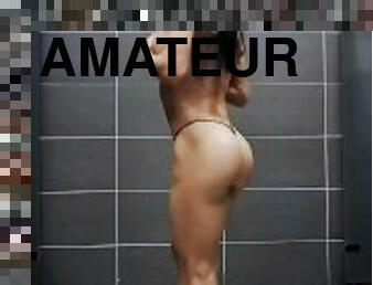 amateur, latina, pieds, fétiche, solo, musclé, salle-de-gym, domination, séance-dentraînement