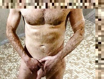Watch me and my big floppy cock shower 