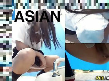 asia, kencing, remaja, jepang, kamera, pengintipan, toilet, fetish-benda-yang-dapat-meningkatkan-gairah-sex, seorang-diri, berambut-cokelat