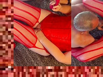 tetas-grandes, cuatro-patas, orgasmo, abuelita, madurita-caliente, regordeta, consolador, 3d, madura