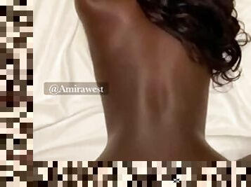Hot ebony wife gets white cum all over. Found her on hookmet. com