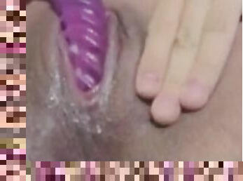 masturbación, orgasmo, squirting, amateur, juguete, paja, doble, vagina, fetichista, a-solas