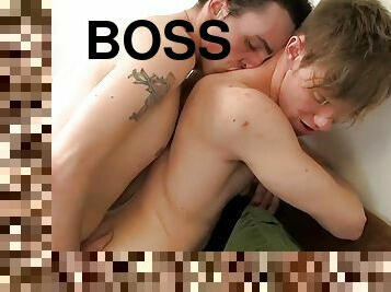 Blonde stud Harrison Ellis fucked by hung boss Joey Perelli