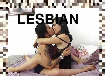 lesbisk, latiner, brasilien, kyssende, fetish
