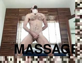 massagem, sozinho, suculento