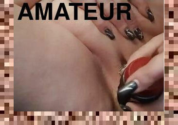 chatte-pussy, giclée, amateur, babes, jouet, solo, bite, juteuse