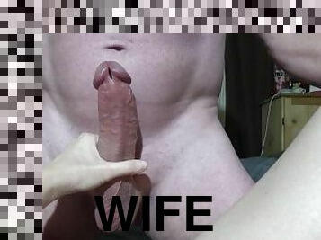 masturbation, orgasme, chatte-pussy, femme, énorme-bite, branlette, secousses, point-de-vue, serrée, blanc