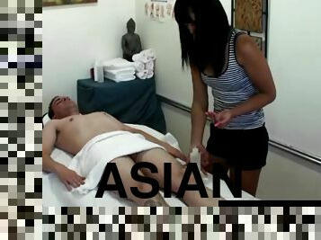 Asian masseuse his client is delivered cornea