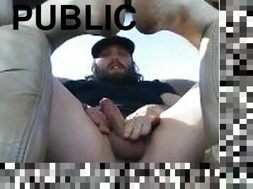 papa, masturbation, public, voiture, pieds, secousses, sale, solo, pappounet