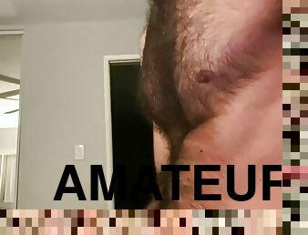 poilue, masturbation, mamelons, amateur, ejaculation-sur-le-corps, gay, secousses, point-de-vue, jeune-18, ejaculation