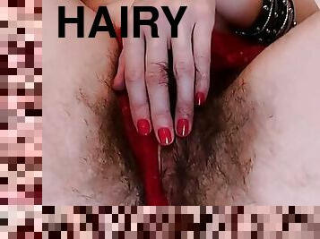 hårig, masturbation, fitta-pussy, rysk, fru, amatör, milf, hemmagjord, mamma, fingerknull