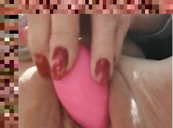 masturbación, público, squirting, amateur, madurita-caliente, juguete, coche, rubia, pequeñita, a-solas