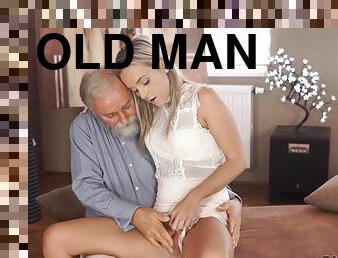 Girl Has Nothing Against Old Man Acting Roughly During Sex