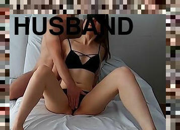 Husband Shared Young Wife - Jerk Off Watching Them
