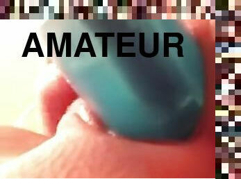 masturbation, amatör, tonåring, leksak, ensam, close-up