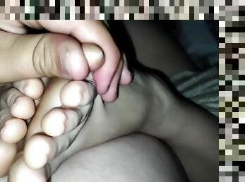 pov after sex foot rub