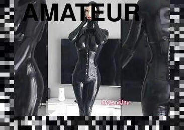 gros-nichons, amateur, fétiche, latex, solo, poupée, masque, caoutchouc